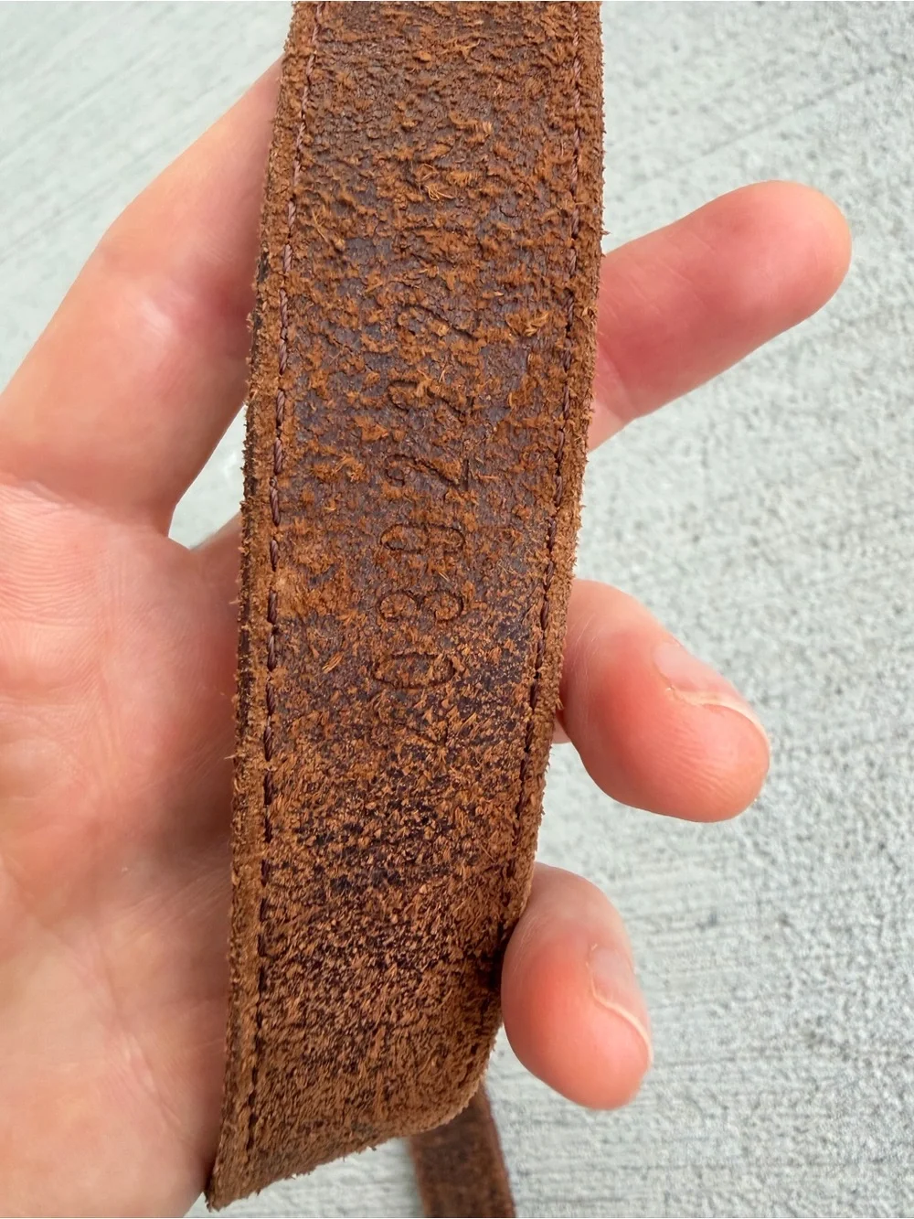 Fossil Brown Leather Belt Silver Western Concho Buckle Size M 37.5”